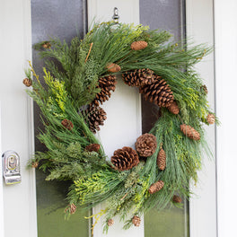 Foliage and Pinecone Wintry Wreath