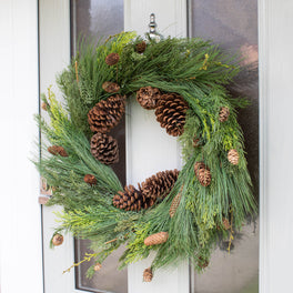 Foliage and Pinecone Wintry Wreath