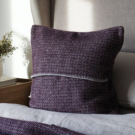Plum Woven Wool Cushion