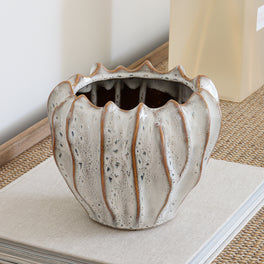 Slight Second Ceramic Wavy Plant Pot