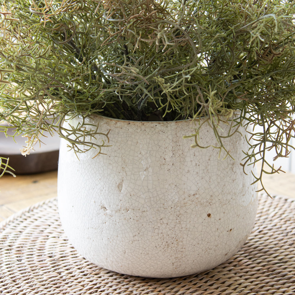 crackle glaze plant pot Crackled Glazed Ceramic Plant Pot