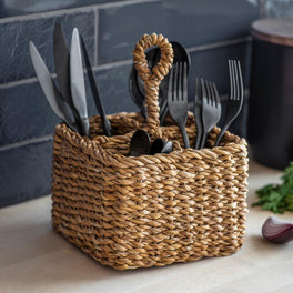 Seagrass Cutlery Basket Holder