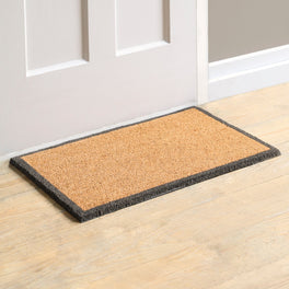 Charcoal Border Coir Doormat