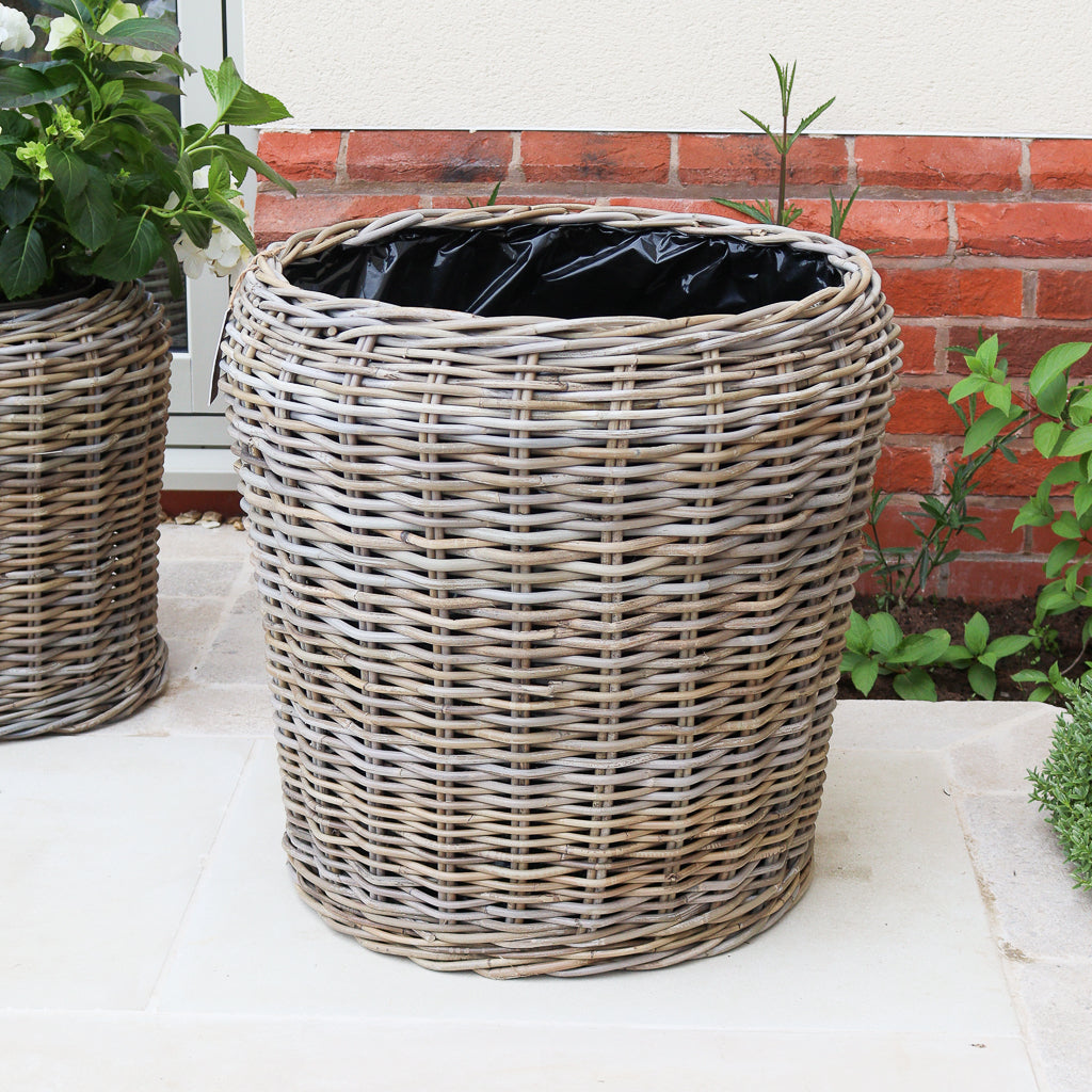 Tall Tapered Rattan Planter - Marquis & Dawe