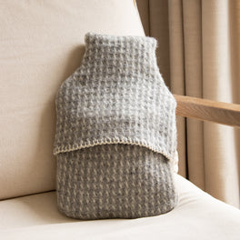 Grey Wool Hot Water Bottle