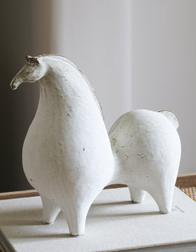 White Ceramic Horse Ornament
