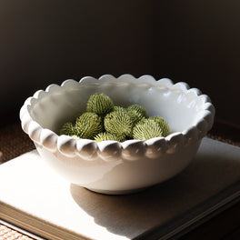 White Decorative Bowl With Balls