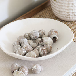 White Washed Decorative Pods