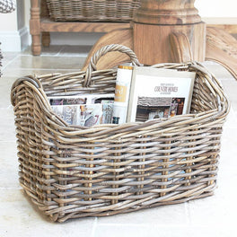 Large Rattan Magazine Basket
