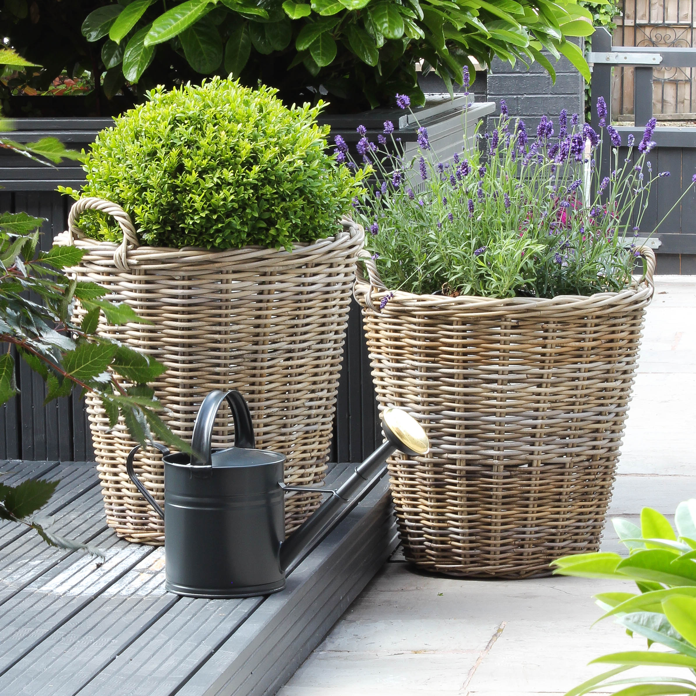 Extra Large Zinc Lined Rattan Planter - Marquis & Dawe