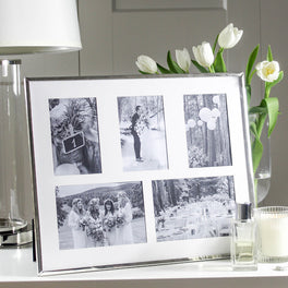 5 Aperture Silver Plated Fine Photo Frame