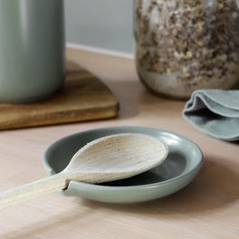 Sage Green Ceramic Spoon Rest