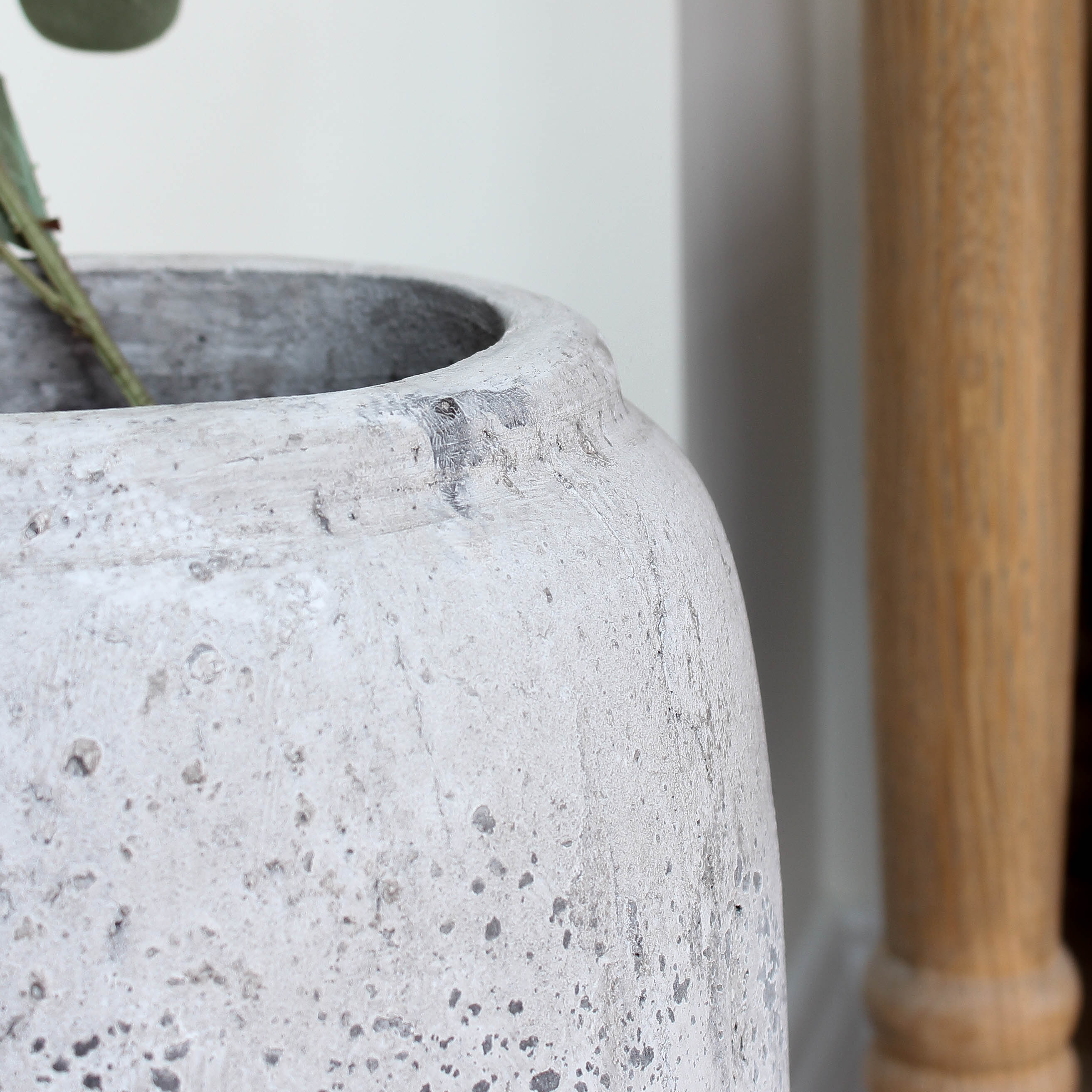 Tall Distressed Stoneware Vase - Marquis & Dawe