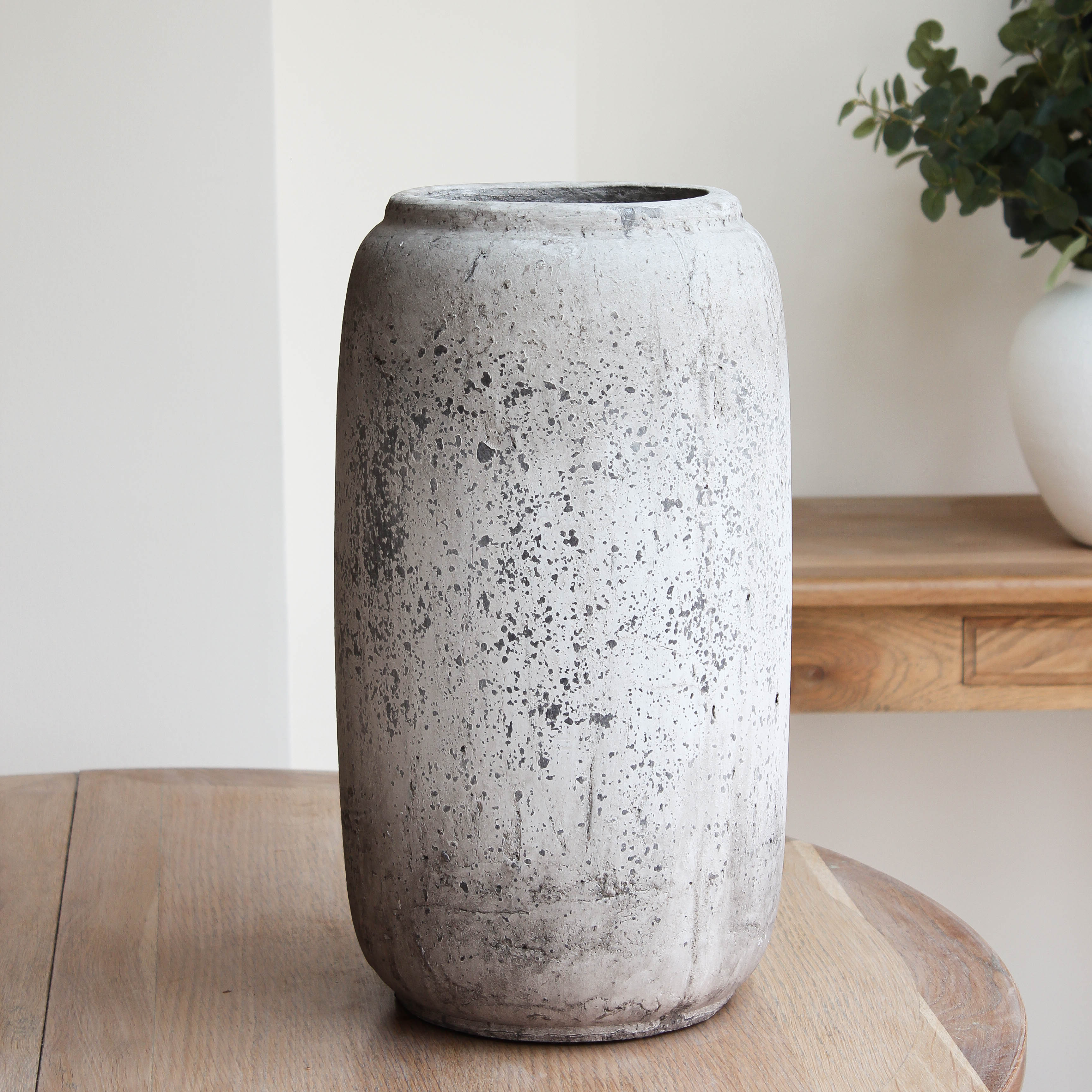 Tall Distressed Stoneware Vase - Marquis & Dawe