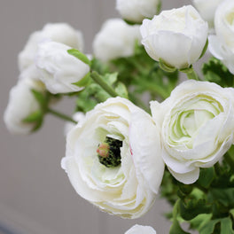 Real Feel Off White Faux Ranunculus