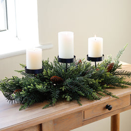 Christmas Candle Pinecone Table Decoration