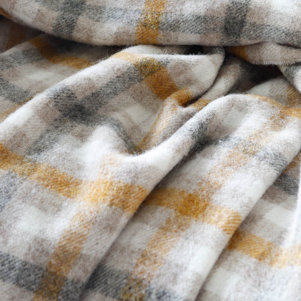 Grey and shop gold throw