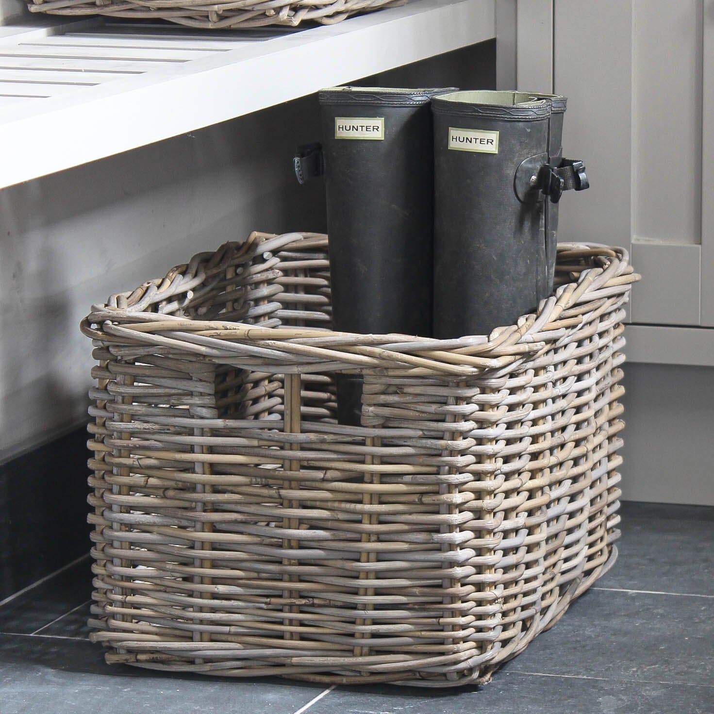 Deep Rectangular Basket Large Rattan Deep Rectangular Basket | Marquis & Dawe