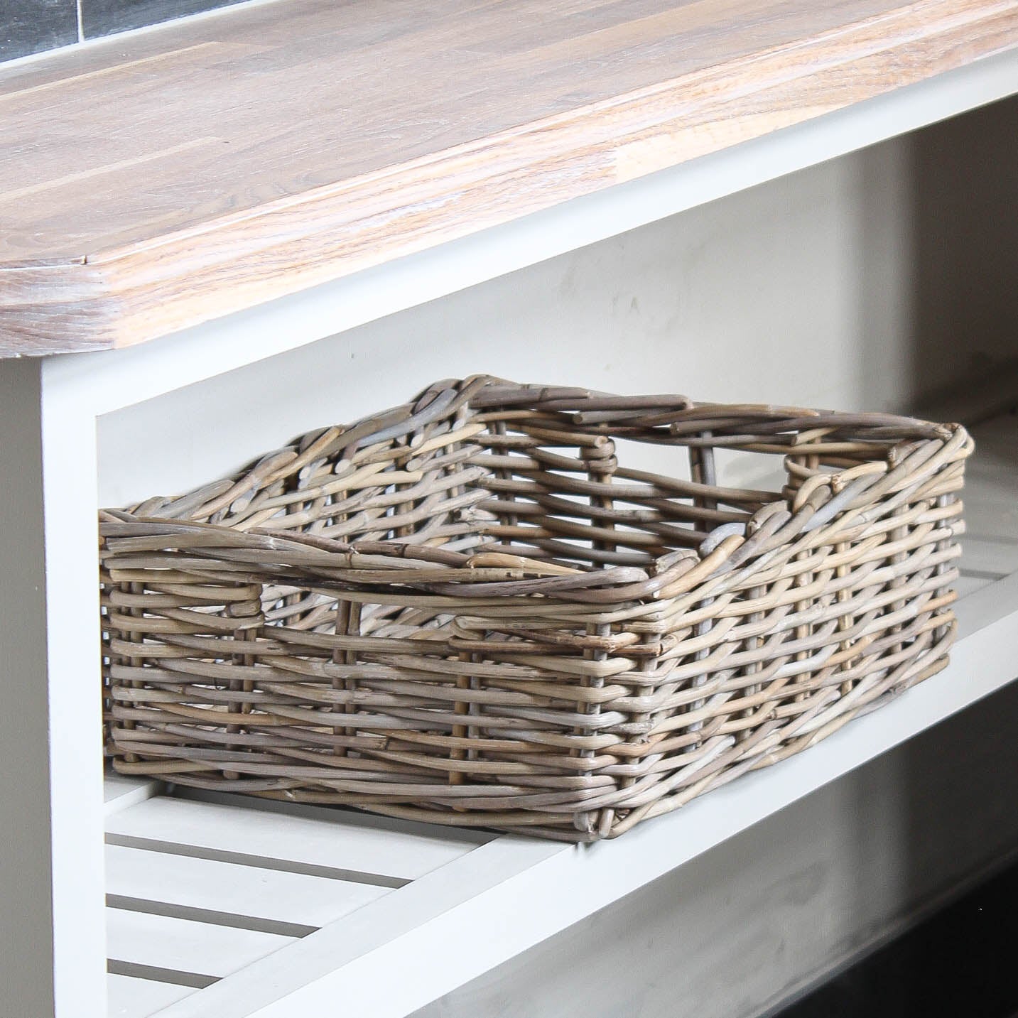 Rattan Shallow Storage Basket - Marquis & Dawe