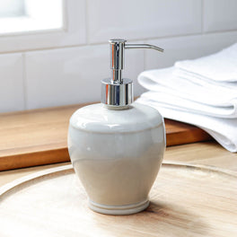 Grey Stoneware Soap Dispenser