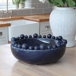 Large Decorative Navy Blue Bowl