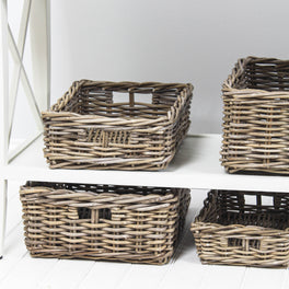 Rectangular Rattan Storage Basket