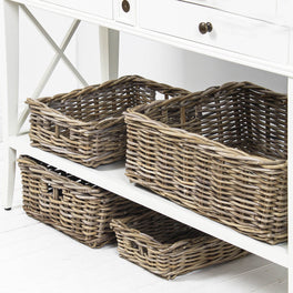 Rectangular Rattan Storage Basket