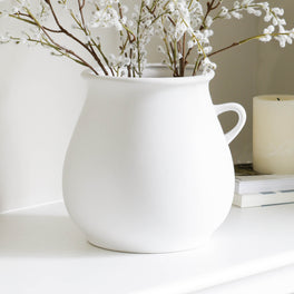 Smooth Round White Vase